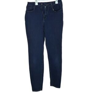 No Boundaries Straight Leg Stretch Jeans Dark Blue Wash Size 11